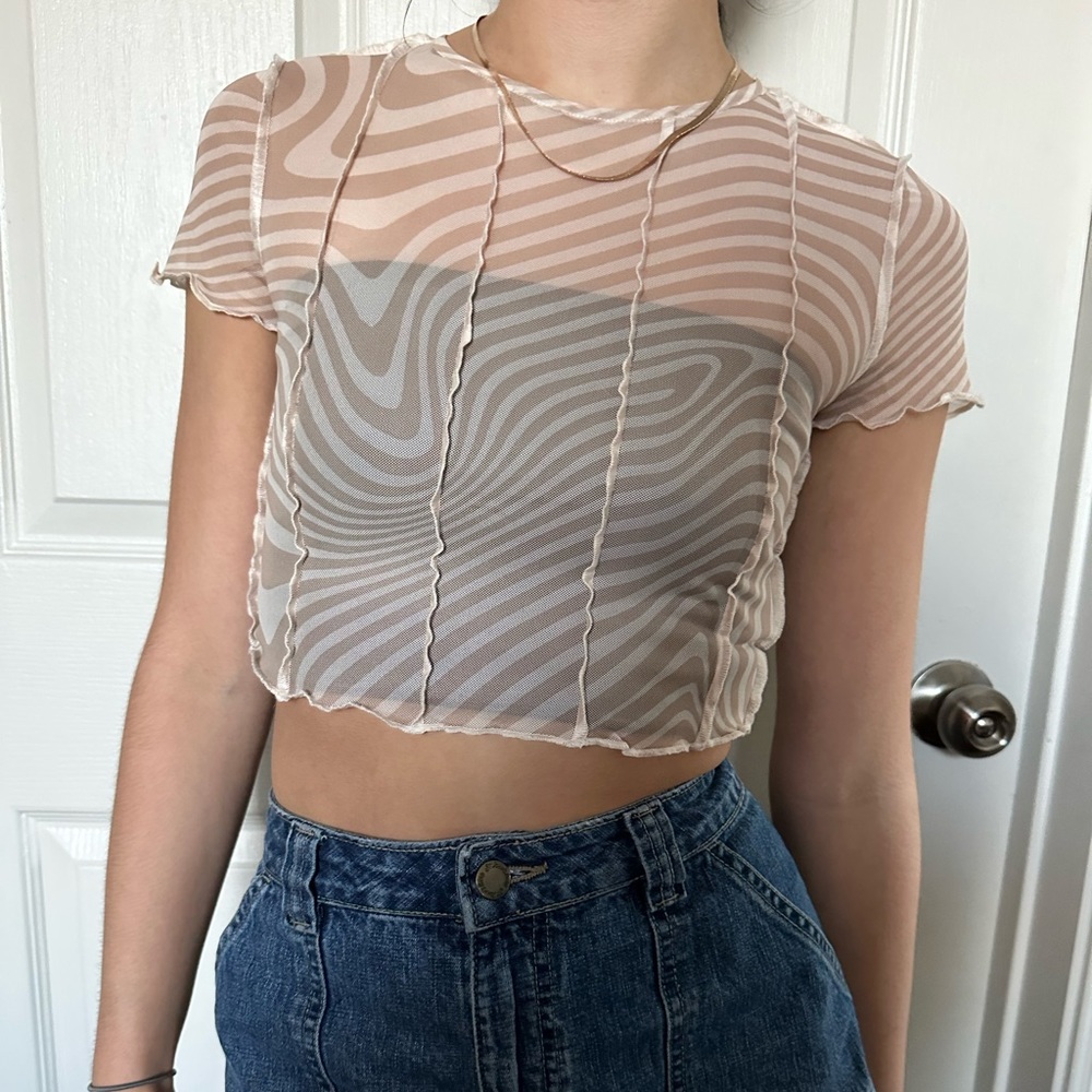 H&M sheer crop top- XS